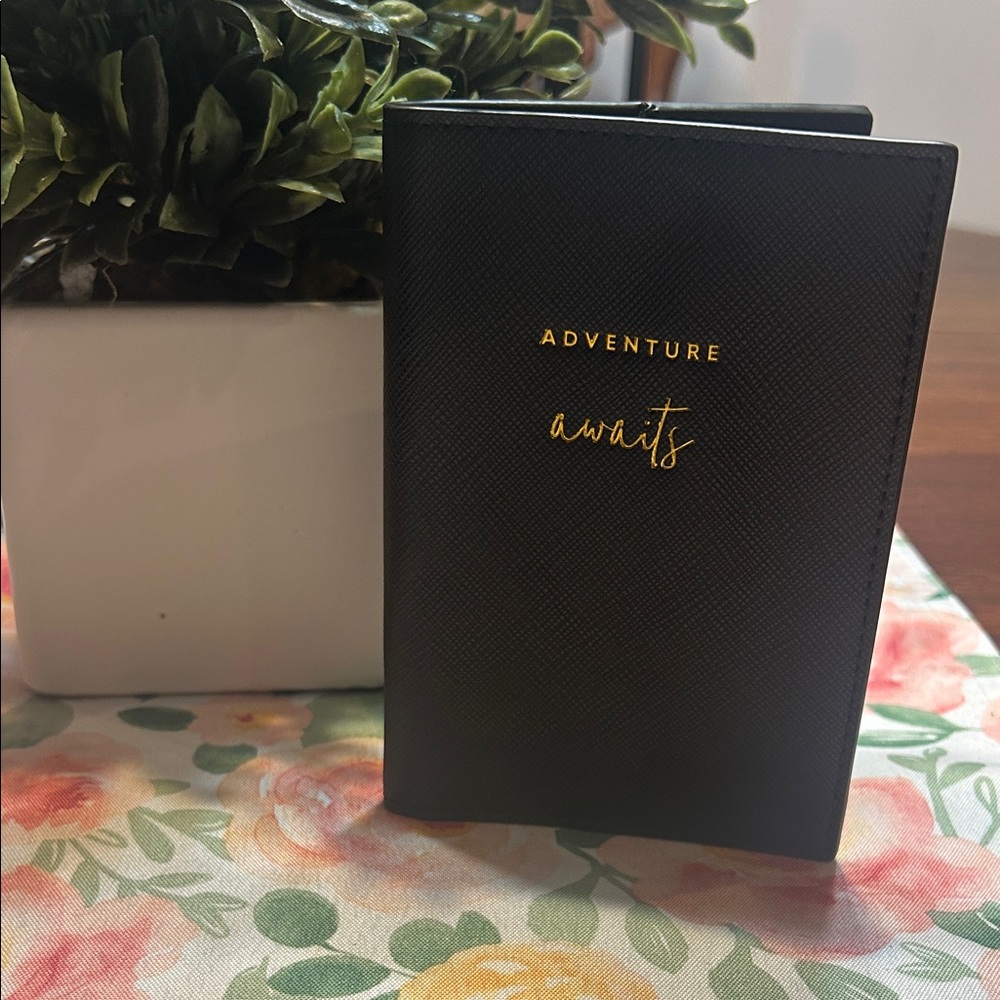 Adventure Awaits Black Passport Wallet